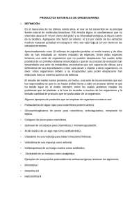 PRODUCTOS NATURALES DE ORIGEN MARINO