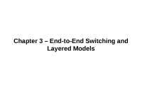 Network Switching and Layered Models: Circuit Switching vs. Packet Switching