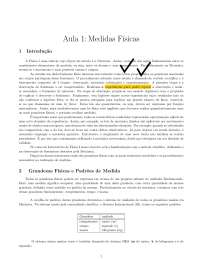 Introdução as Medidas Físicas