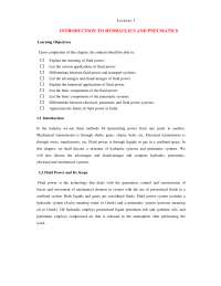 INTRODUCTION TO HYDRAULICS AND PNEUMATICS