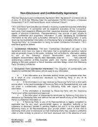 Non disclosure form for law students