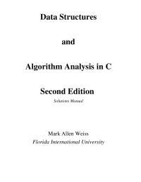 Data Structures and Algorithm Analysis in C ++(Second Edition) Solution Manual