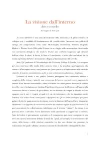 La visione dall’interno Arte e cervello dal saggio di Semir Zeki