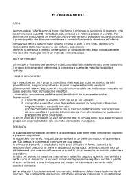 Introduzione all'Economia: Curva di Domanda, Elasticità e Interventi di Stato - Prof. Buon