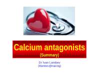 Calcium Antagonists: Mechanisms, Types, and Clinical Applications