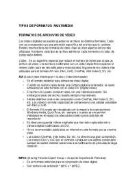 Tipos de formato multimedia