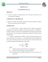 determinacion de actividad acuosa
