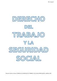 Resúmen de Derecho del Trabajo y la Seguridad Social - Docsity