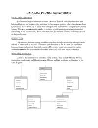 database problem statment