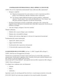 Cooperazione Internazionale: Spazi, Approcci e Politiche - Appunti di Lezione