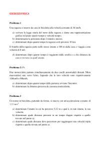 Esercizi di Fisica: Moto Rettilineo Uniforme e Uniformemente Accelerato