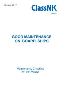 good maintenance on board ships