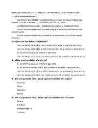 Banco de preguntas, Propedeutica y semiologia medica