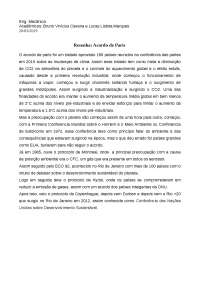 Resenha acordo de paris