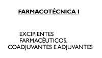 Excipientes farmacotécnicas