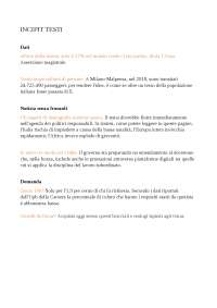 incipit testi di scrittura