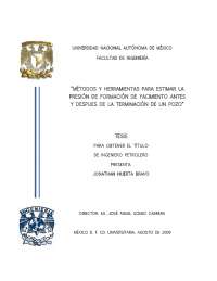 Métodos para estimar la presión de formacion
