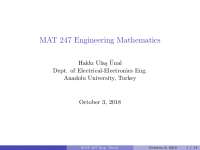 Engineering Math: Lecture Notes on Gradient, Divergence, and Surface Normals