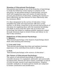 Educational Psychology: Understanding Learning and Teaching