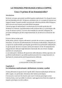 La violenza psicologica nella coppia. Cosa c'è prima di un femminicidio