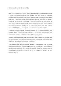 Apuntes construcción social de la realidad - Docsity