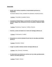 Noticias Interesantes: Emprendedora Peruana, Asesinato, Desviaciones, Rarezas y Emociones
