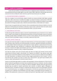 Resumen libro Memoria (Alan Baddeley, Michael W. Eysenk, C Anderson).