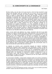 El conocimiento de la Ignorancia