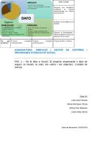 ASSIGNATURA: DIRECCIÓ I GESTIÓ DE CENTRES I PROGRAMES D’EDUCACIÓ SOCIAL  pac 1 completa