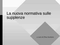 La nuova normativa sulle supplenze