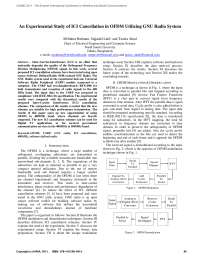 An Experimental Study of ICI Cancellation in OFDM Utilizing GNU Radio System