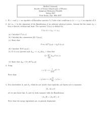 Quantum questions for exam - Docsity