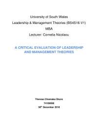 Leadership and Management Theories: A Comparative Analysis