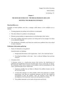Chapter 3 THE RESEARCH PROCESS:  THE BROAD PROBLEM AREA AND DEFINING THE PROBLEM STATEMENT