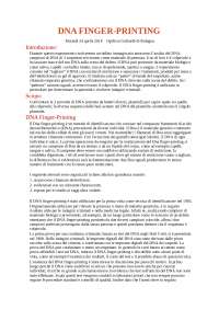 RELAZIONE DNA FINGER-PRINTING