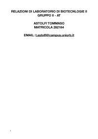 quaderno di laboratorio di biotecnologie 2 anno