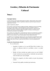 Apuntes Gestión y Difusión del Patrimonio Cultural