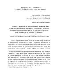 El Poder Judicial en Montesquieu: Una Revisión Crítica de la Separación de Poderes