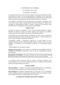 TEMA 1 Introducción a la sociología - Docsity