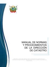 Manual de Normas y Procedimiento de Catastro