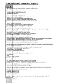 Sociologia dei fenomeni politici. - Unicusano