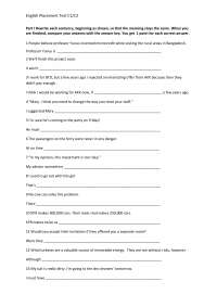 English C1 and C2 placement test