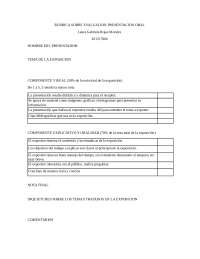 Rúbrica para la Evaluación de Presentaciones Orales
