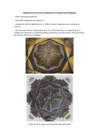 Trabajo Bizantino. MOSAICO DE LA CÚPULA DEL MIHRAB DE LA MEZQUITA DE CÓRDOBA