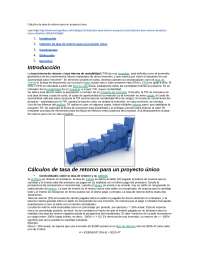 Cálculos de la Tasa de Retorno