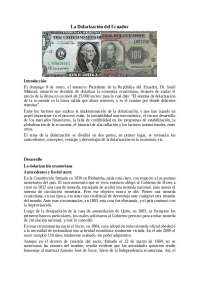 La Dolarización del Ecuador