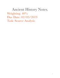 Ancient history year 11 module 1 study notes 2019 - Docsity