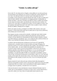 El caso de Genie: una niña salvaje y su impacto en nuestro desarrollo mental - Prof. Esteb