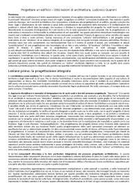 Progettare un edificio. Otto lezioni di architettura - L. Quaroni
