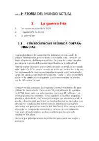 La Guerra Fría: Un Análisis de sus Orígenes, Desarrollo y Consecuencias - Prof. Montero